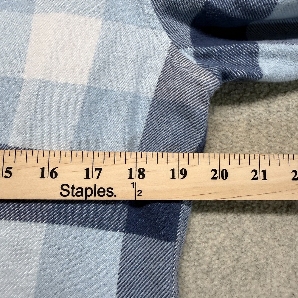 Patagonia Womens Fjord Flannel Shirt Woolly Blue Soft Organic Cotton Midweight L - Picture 5 of 7